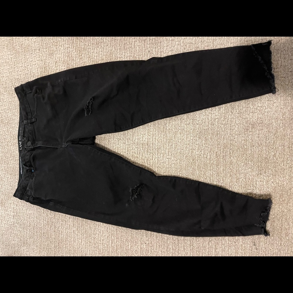 Mid rise super stretch tattered look Lane Bryant jeans sz 18